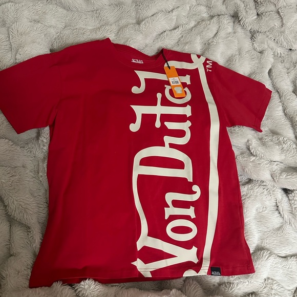 Von Dutch Other - Von Dutch Red Tee with Off White Logo